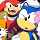 Sonic, Tails, Knuckles, and Amy pal around in a still from Sonic Origins' anime intro.